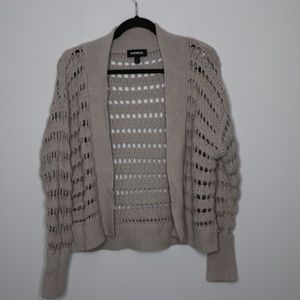 Express Tan Crochet Cardigan Size XS
